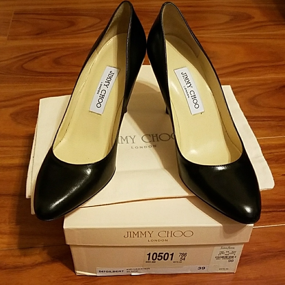 NWT Jimmy Choo Black leather heels